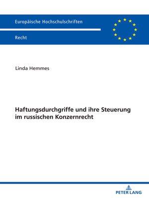 cover image of Haftungsdurchgriffe und ihre Steuerung im russischen Konzernrecht